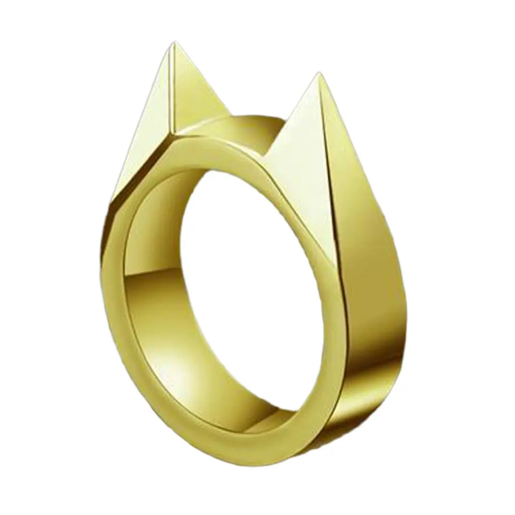 Cats Ear Self Defense Ring Durable Metal Survival & Safety Ring