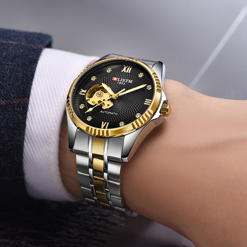 Business Personality Trend Mechanical Mens Steel Band Watch