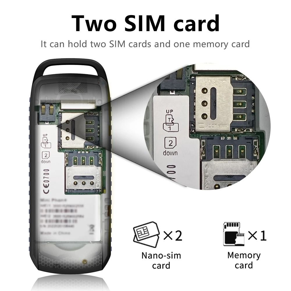 Compact Mini Dual-SIM Phone with Bluetooth & Call Features