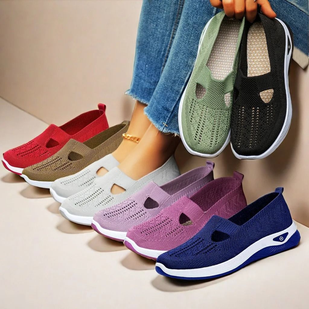 Summer Women Breathable Anti Slip Soft Bottom Casual Walking Shoes