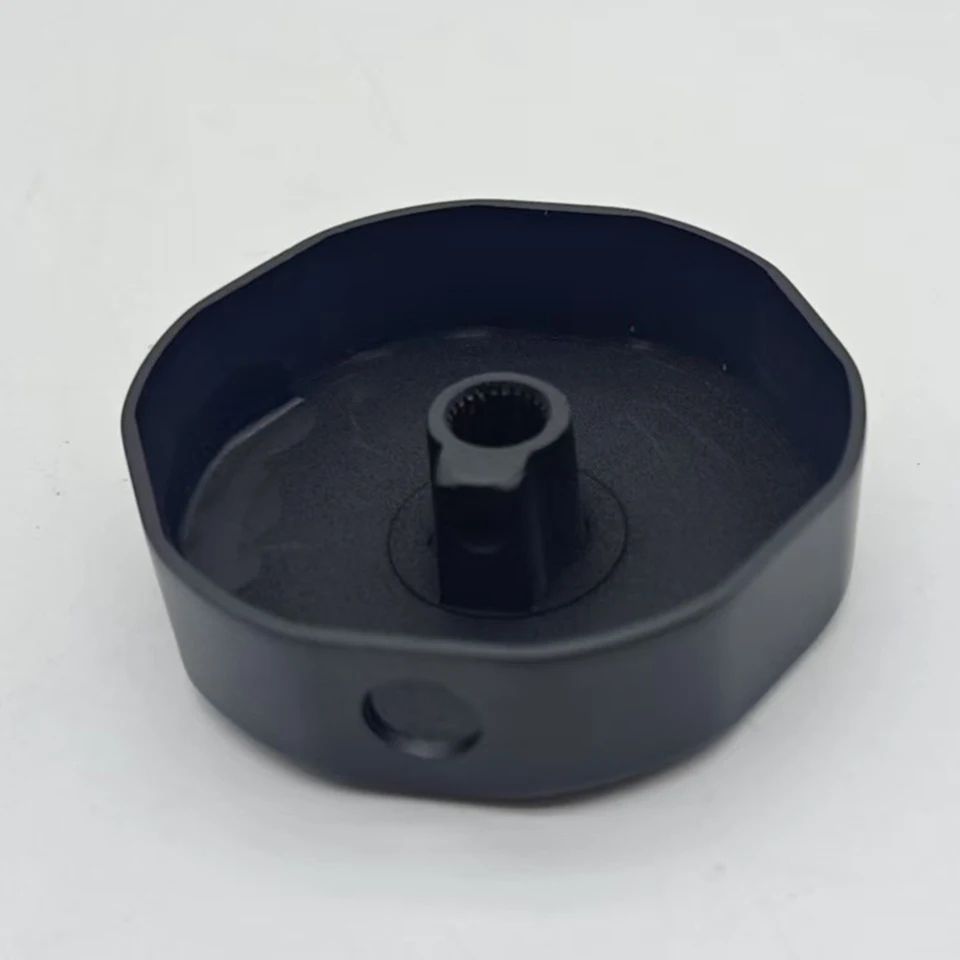 Premium Brass Bathtub Overflow Knob 74mm – Rotating Bath Drain Control Knob in Matte Black