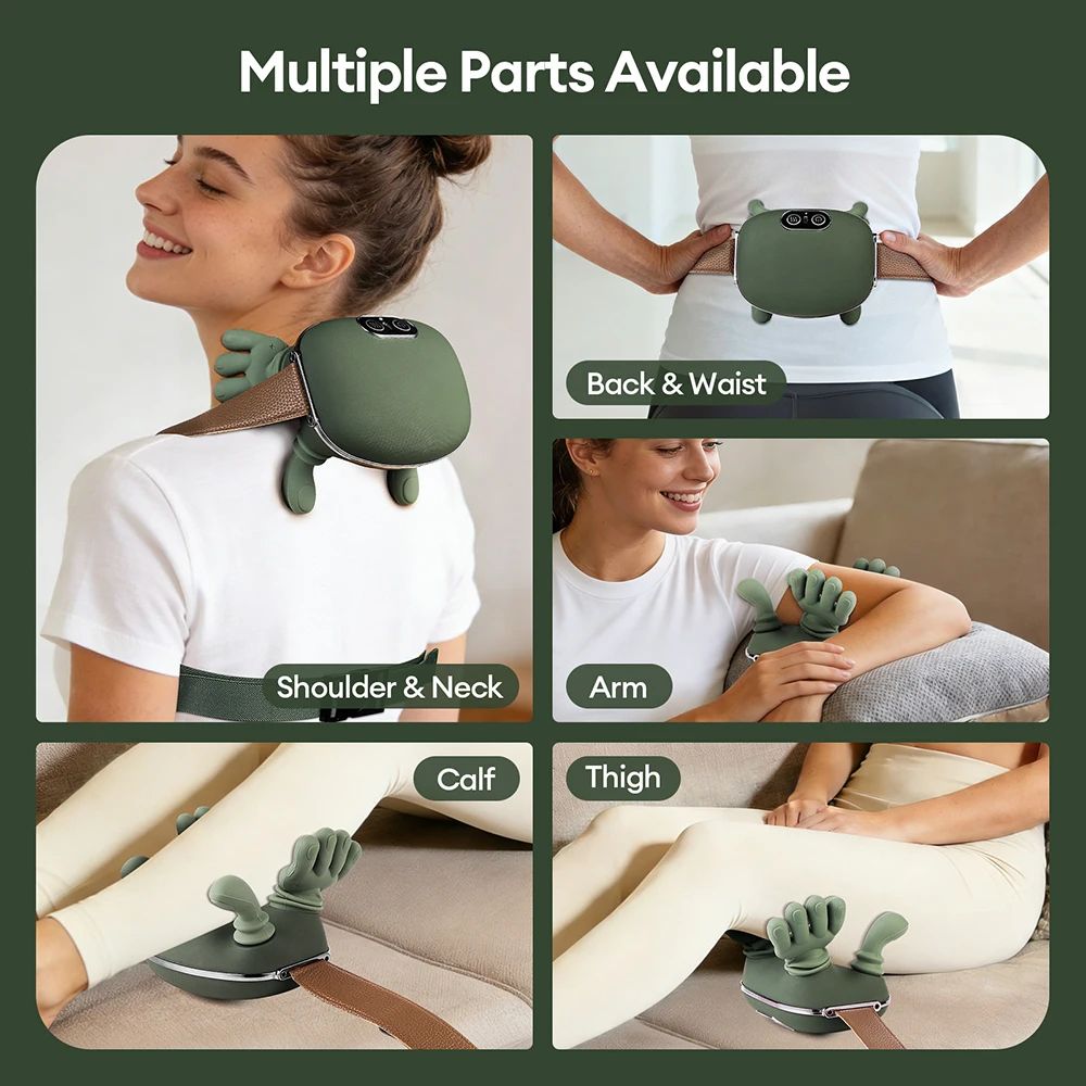Bionic Finger wireless neck massager with 4D kneading and brushless motor heat shawl