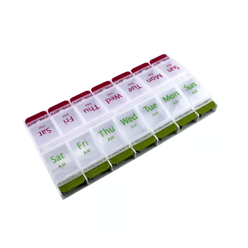 Extra Large Weekly Pill Organizer 7 Day AM PM Pill Box for Vitamins and Medication