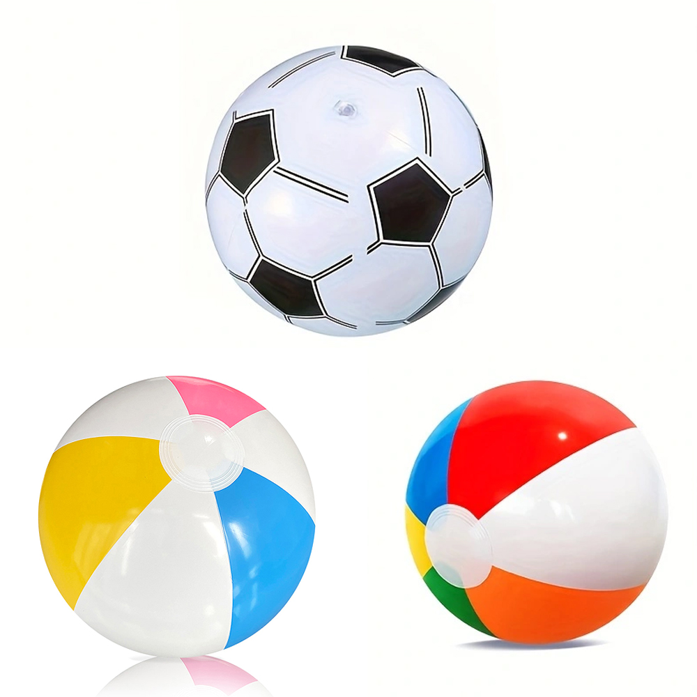 Inflatable Beach Ball Set for Pool & Beach Fun Colorful Summer Pool Toys for Kids & Adults