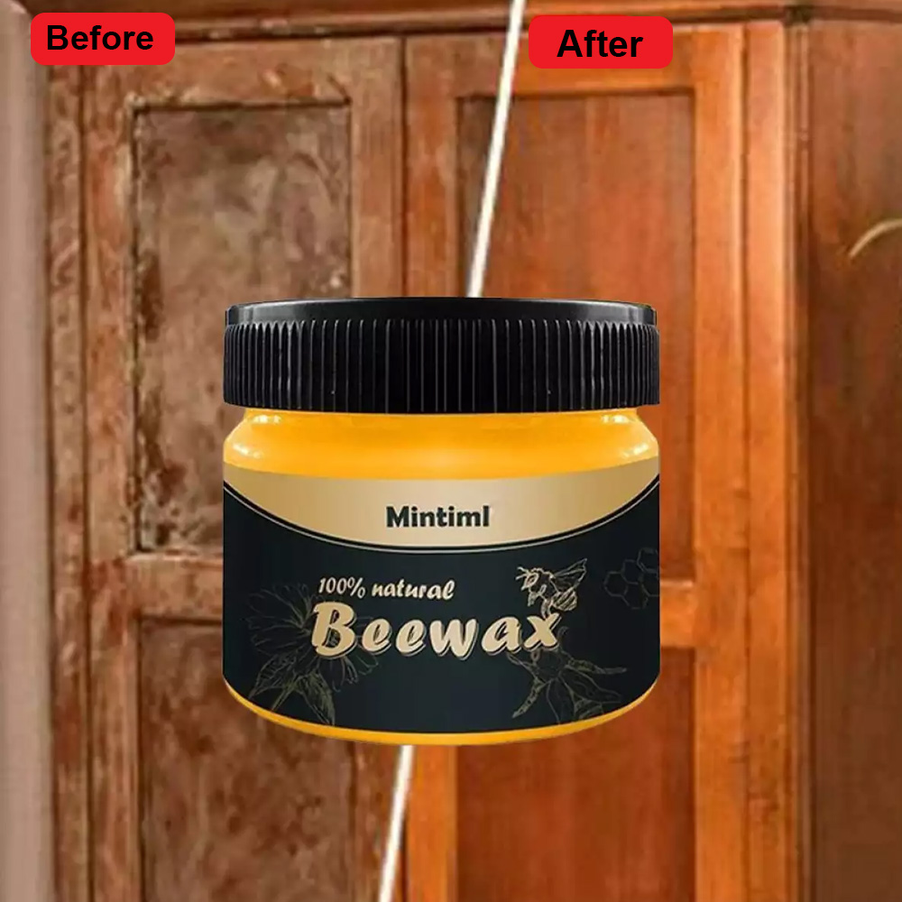 100% Organic Wood Restoration Beeswax – Natural Beeswax Furniture Polish for Wood & Furniture