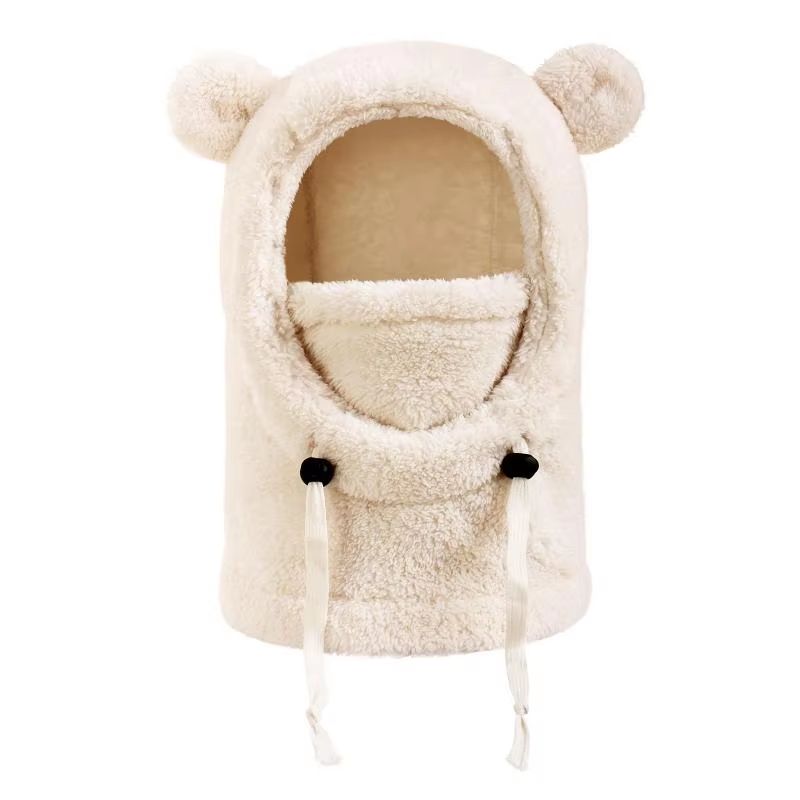 Kids Plush Balaclava Hat with Neck Cover and Full Face Wind Protection