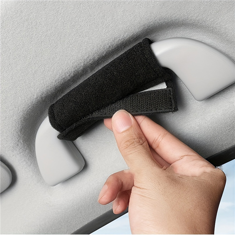 Car Roof Armrest Suede Cover – Premium Auto Interior Pull Handle Gloves Protection