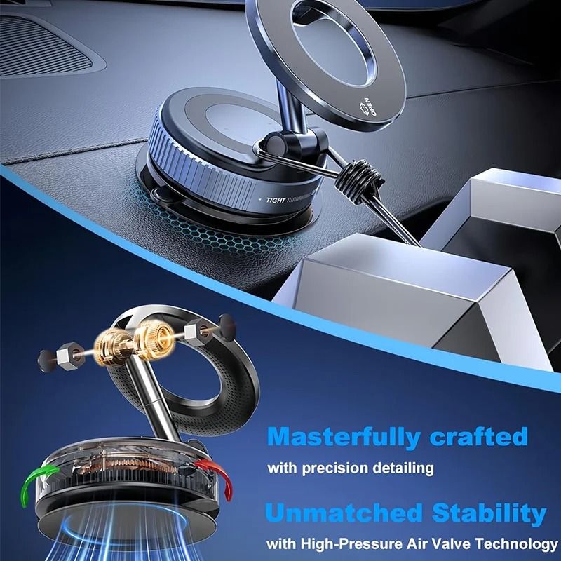 Car Mount Vacuum Magnetic Holder – Intelligent Strong Suction Stand