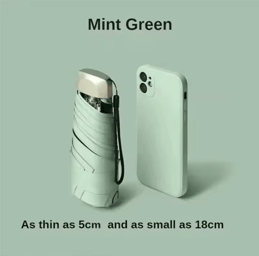 SunShield Mini Capsule Umbrella Pocket UV Protection Rain & Sun Parasol