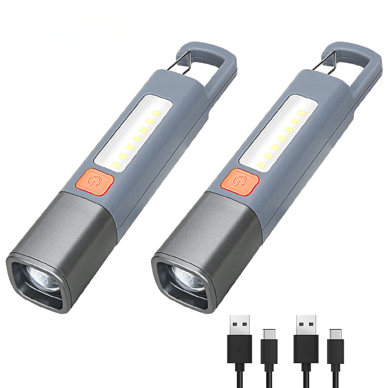 Super Bright LED Flashlight with USB Rechargeable and Zoomable Feature for Outdoor and Camping Waterproof Torch
