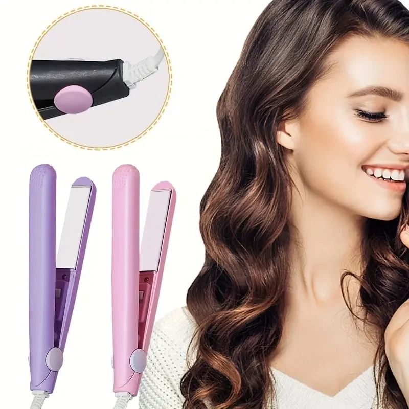 Mini Hair Straightener with Ceramic Plates for Bangs and Travel Use