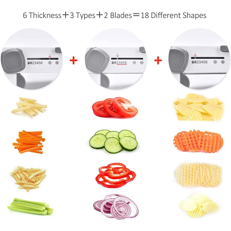 Adjustable Mandoline Vegetable Slicer – Premium Stainless Steel Julienne & Slicing Tool for Potatoes, Onions, and More