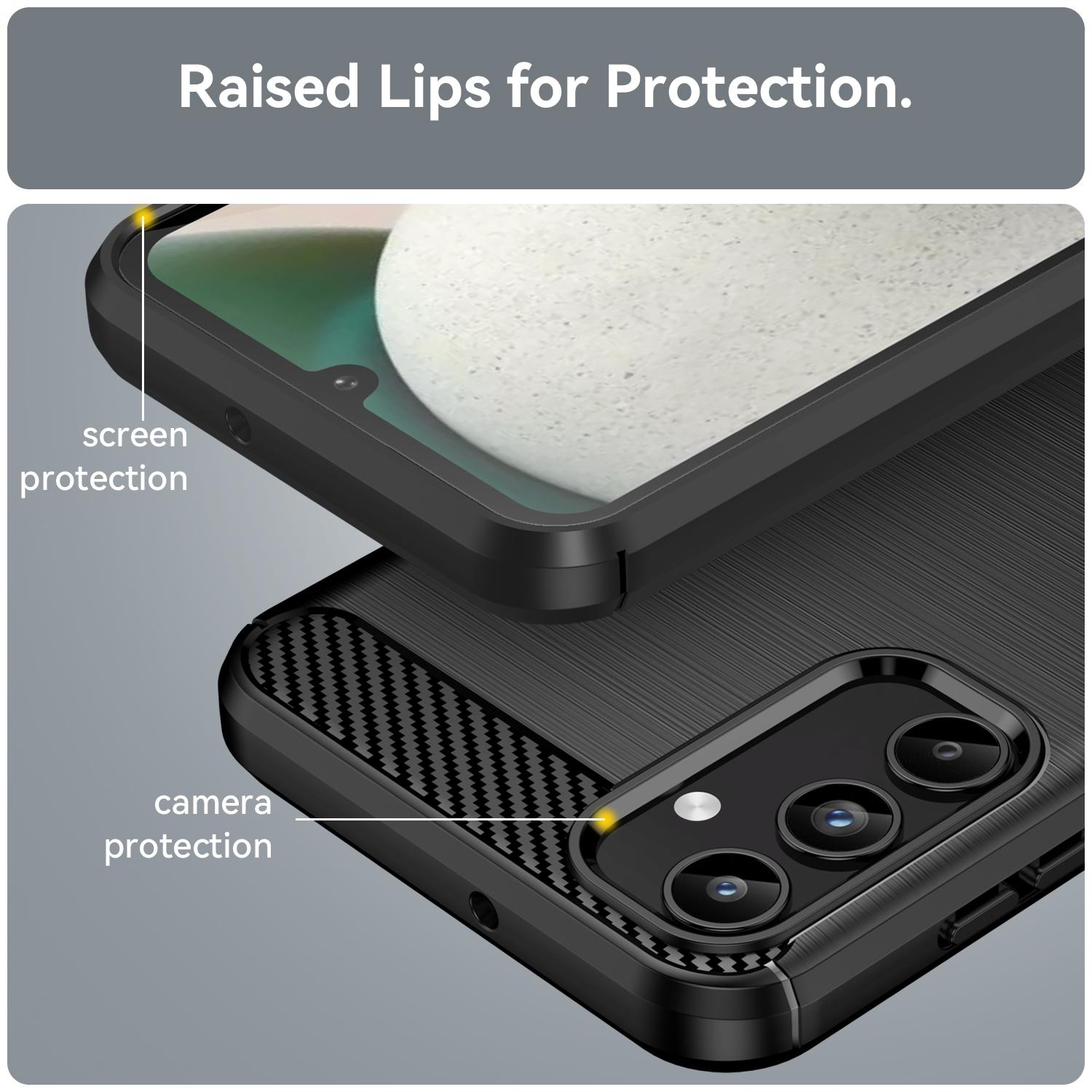 Premium Samsung Galaxy phone case, Carbon Fiber Texture TPU protective case