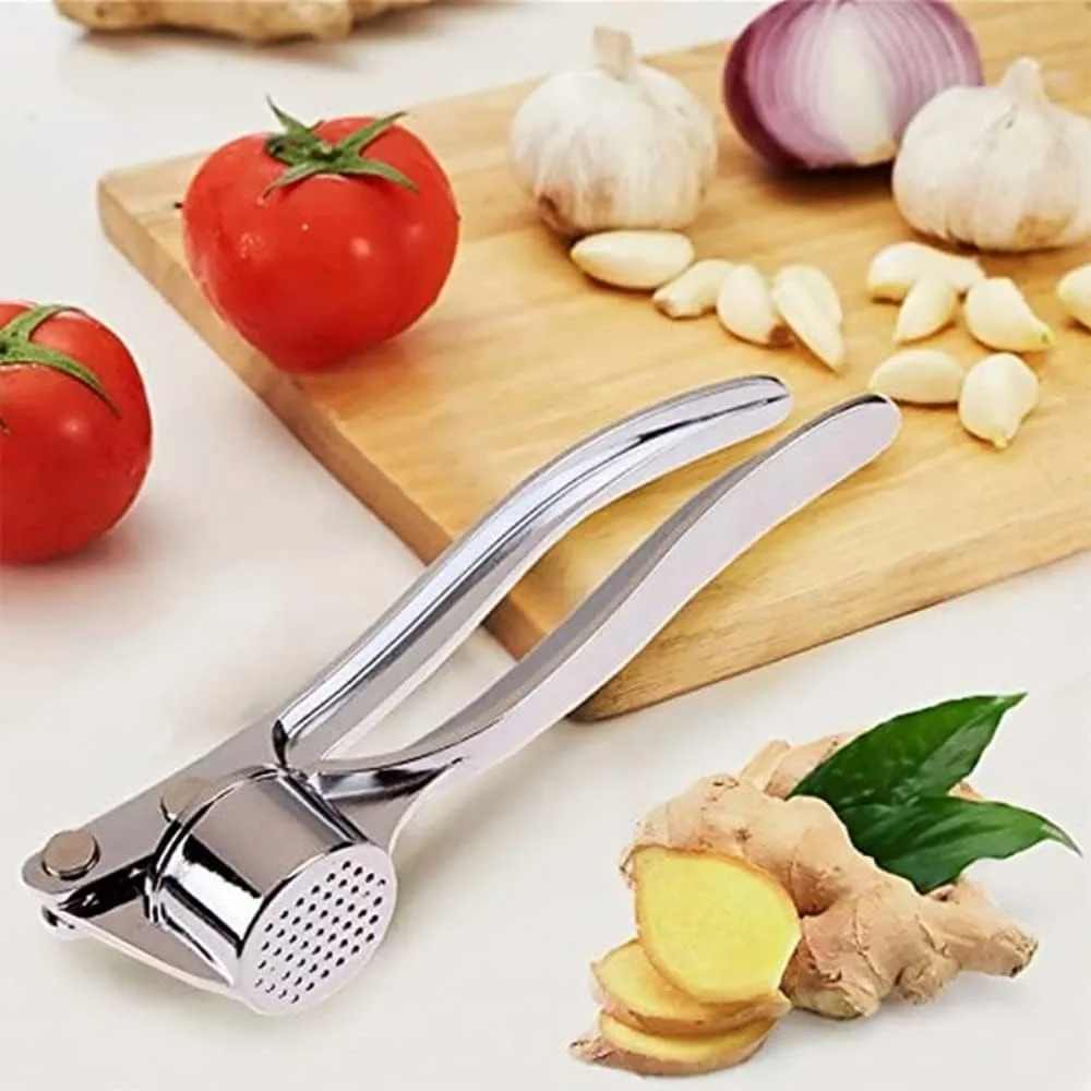 Garlic Press Kitchen Tools, Stainless Steel Garlic Masher, Manual Press Tool
