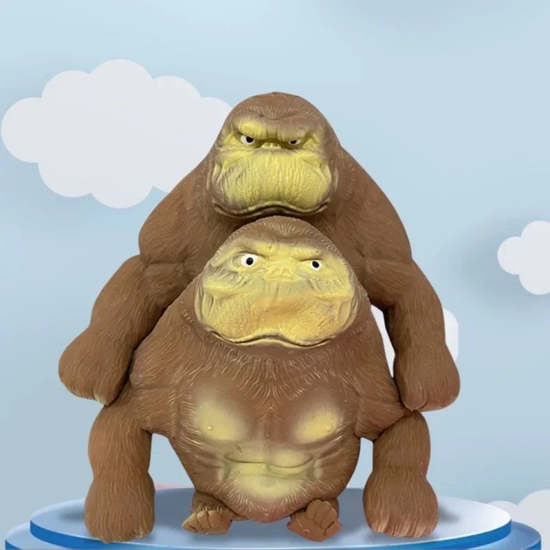 Stretchy Gorilla Squeeze Figurine – Funny Desk Decor & Stress Relief Toy