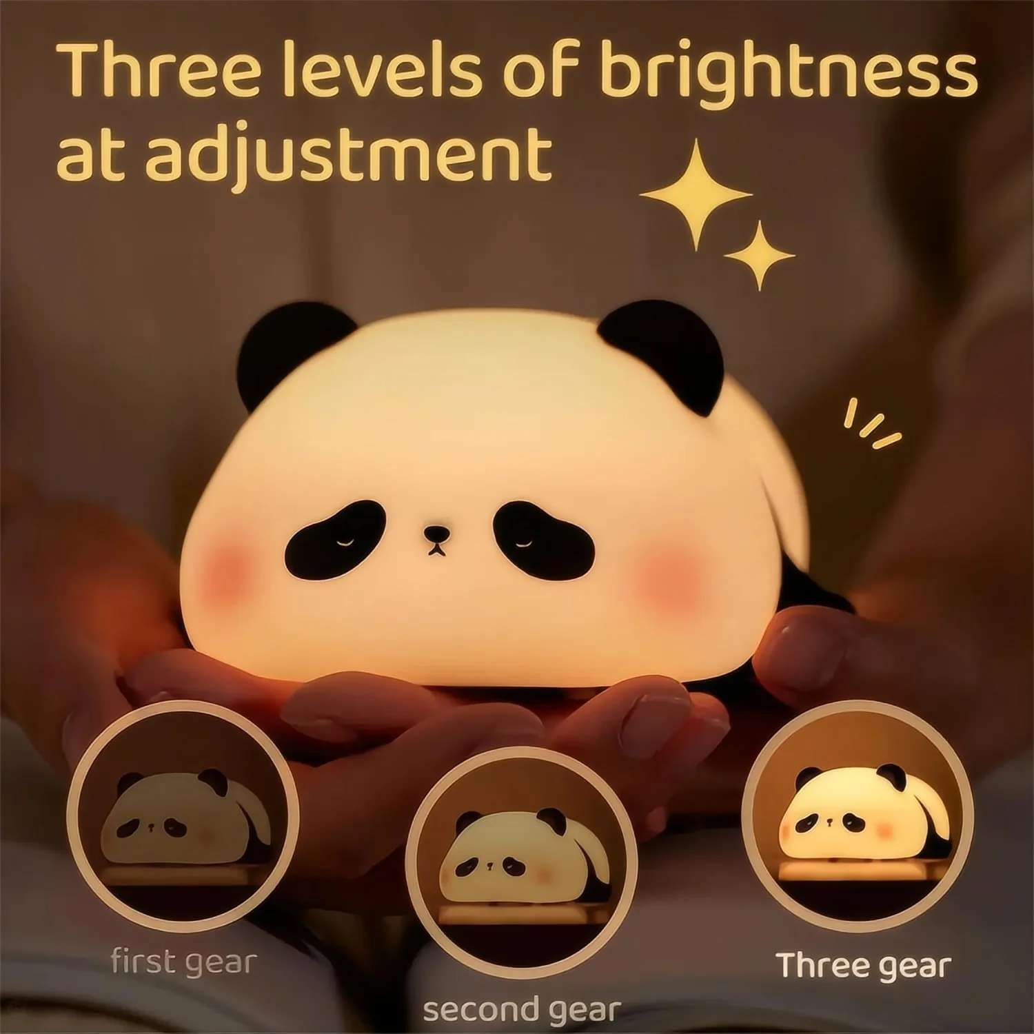 Touch Silicone Nightlights, USB Rechargeable LED Night Light, Cute Panda, Sheep, Rabbit Bedroom Decor Lamp