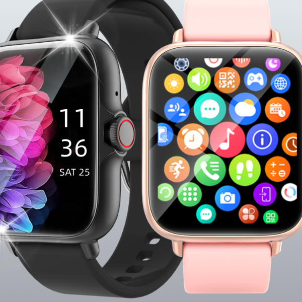Smart Fitness Tracker with Music Control & Call Alerts for Men & Women Health Pedometer & Calories Monitor Smartwatch