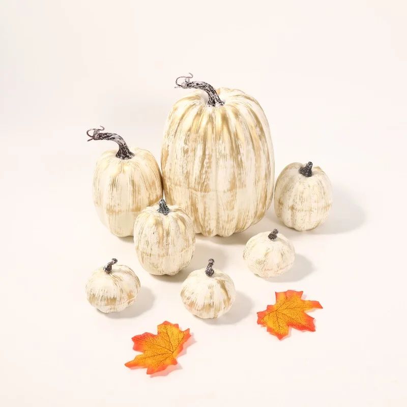 Artificial Pumpkin Decor Set Autumn Harvest Halloween Table Decorations