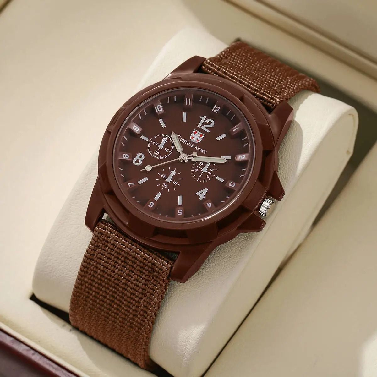 Mens Military Watch Nylon Strap Sport Quartz Casual Outdoor Wrist Watch