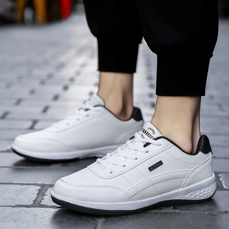 MAEDEF 2024 Men's Flat Sports Shoes – Lace-Up Casual Outdoor Sneakers for Running & Walking