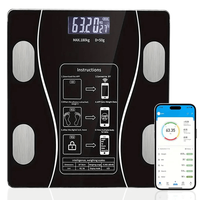 Smart Body Fat Scale Wireless Digital Bathroom Weight Analyzer