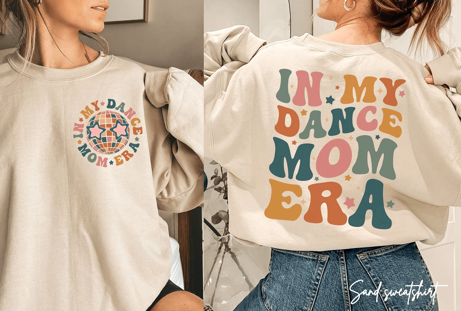 In My Dance Mom Era Sweatshirt Retro Dance Mom Crewneck Mothers Day Gift