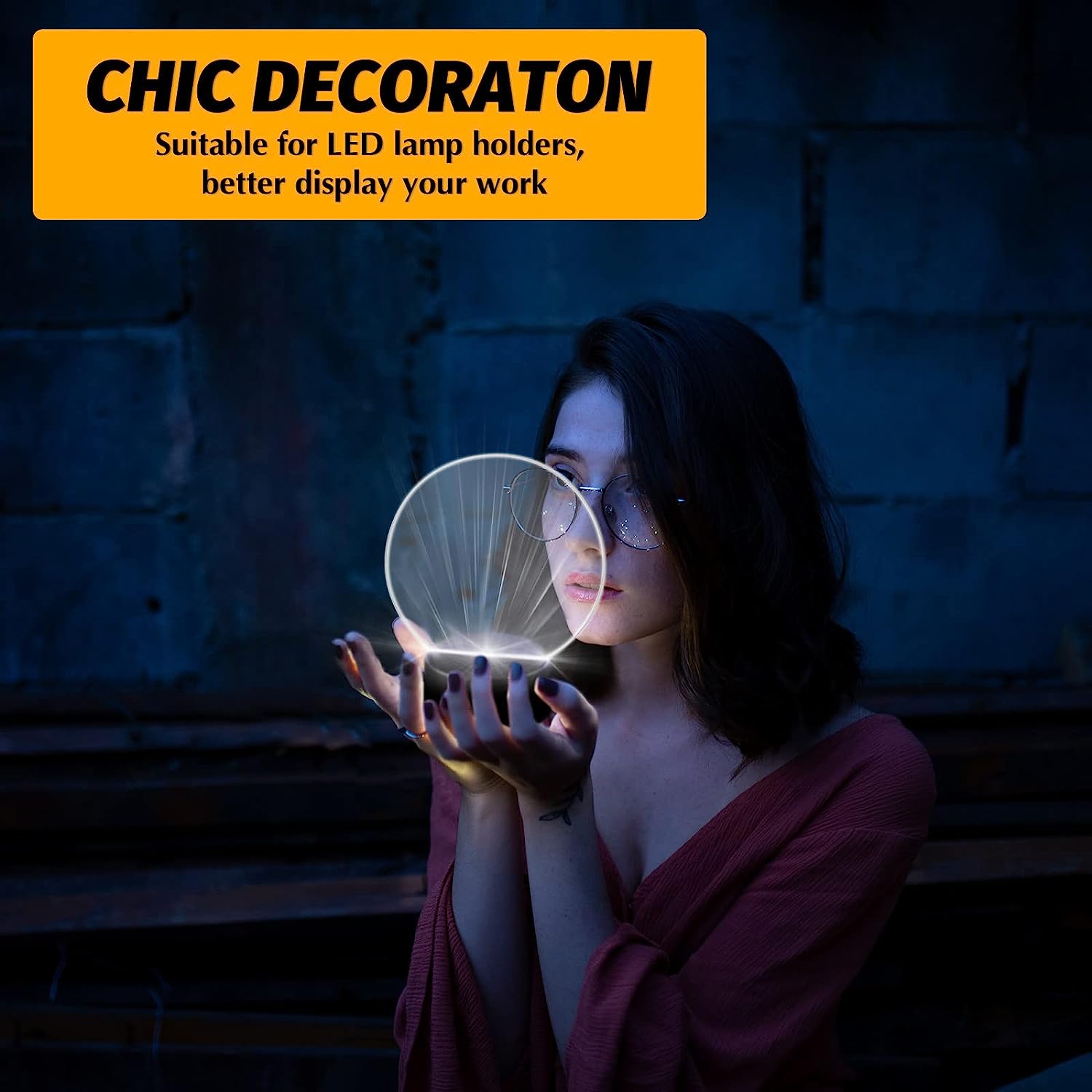 3D LED Lamp Base with Remote Colors Decorative Light Show USB Stand for Acrylic Resin Glass