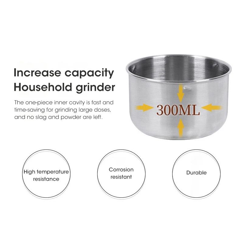 Mini Electric Grinder 300ml Household Dry Food Coffee and Spice Pulverizer