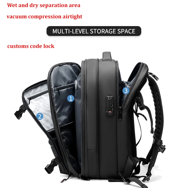 Ultimate Expandable Business Travel Laptop Backpack Vacuum Compression, Large Capacity