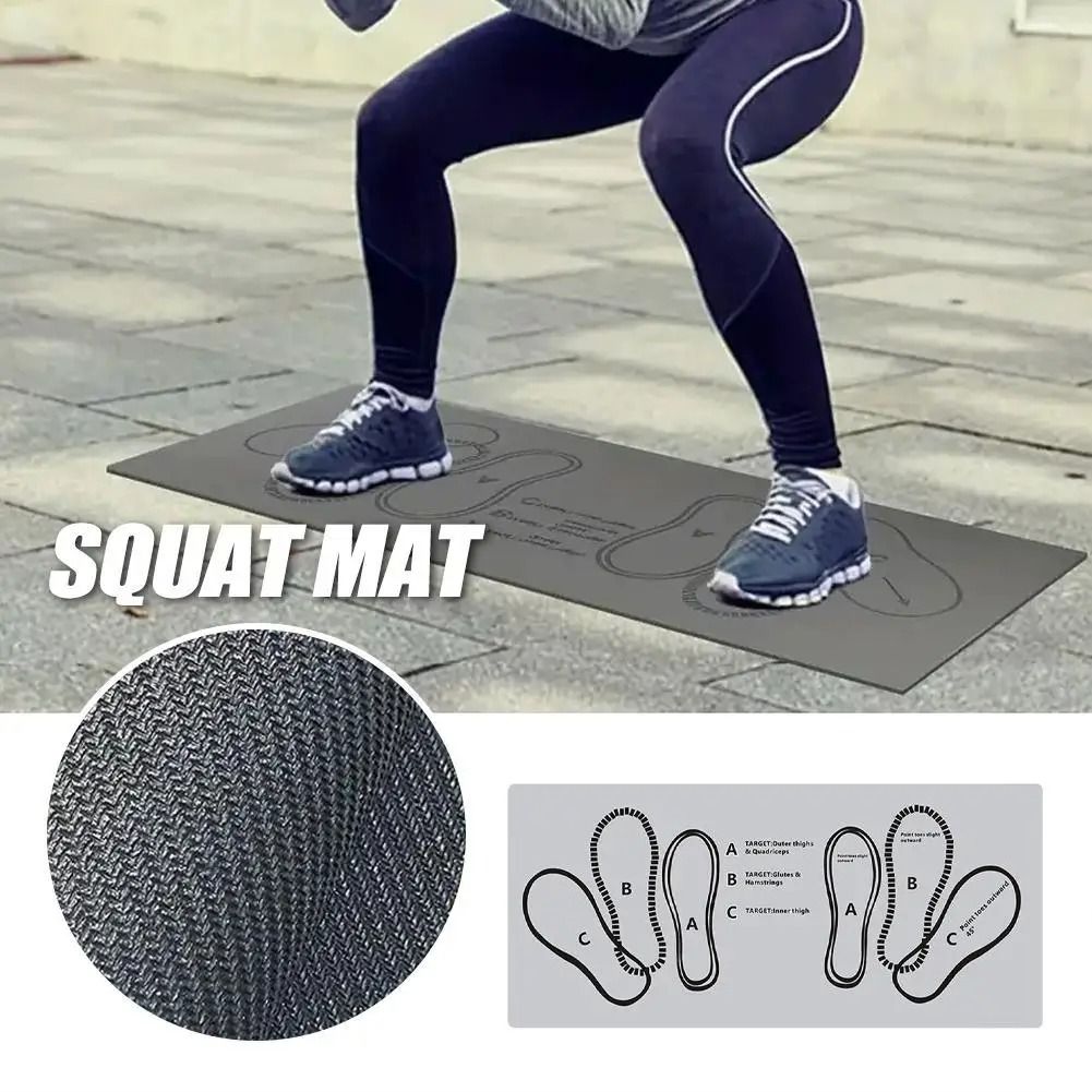 Fitness Squat Target Mat Exercise Posture Correction Rug for Home Gym Workout