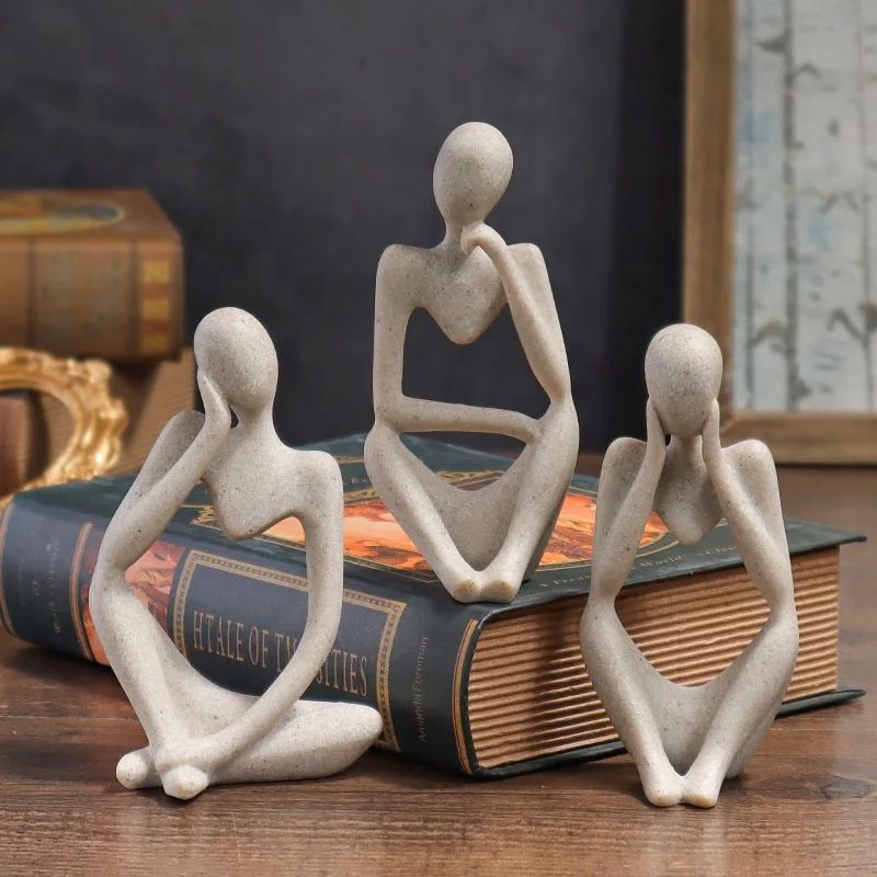 Minimalist Human Sculpture Figurine Modern Art Decor