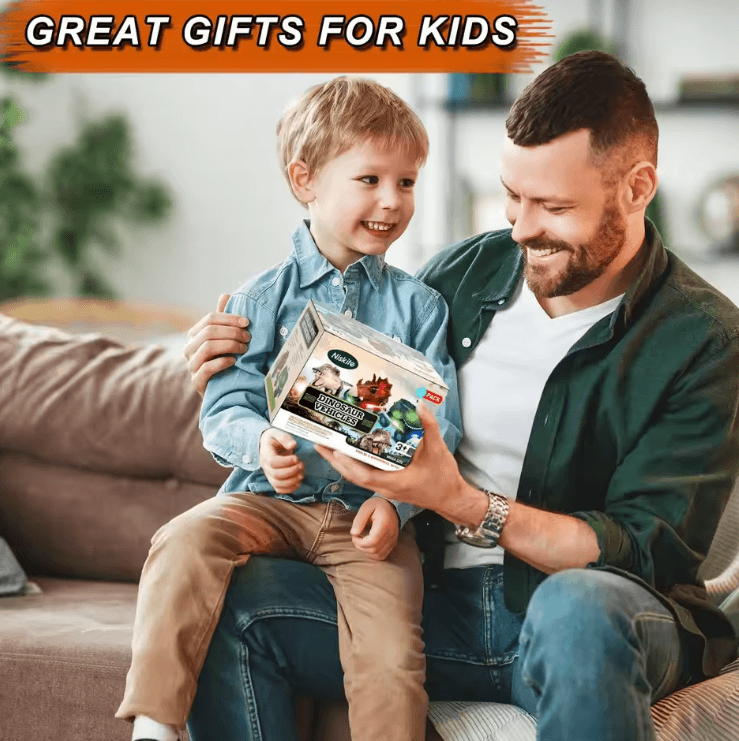 Electric Dinosaur Car Toy – Interactive Dino Vehicle with Lights, Sound & Motion