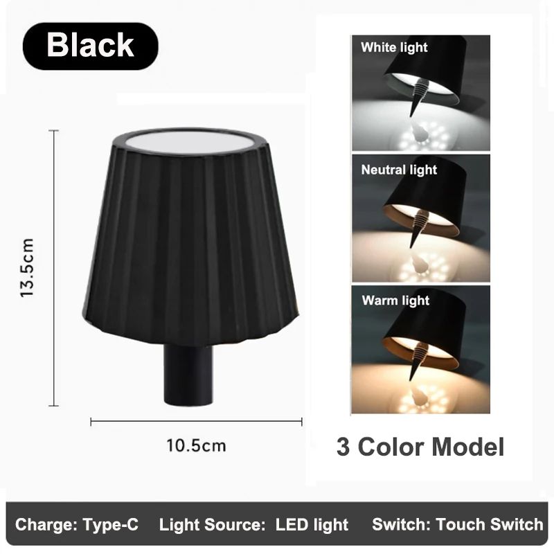 RGB Rechargeable LED Bottle Table Lamp – Touch Control Dimmable Wireless Wine Bottle Light