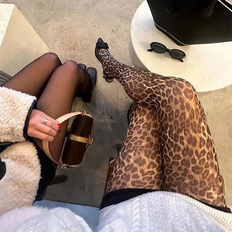 Leopard Print Fashion Tights