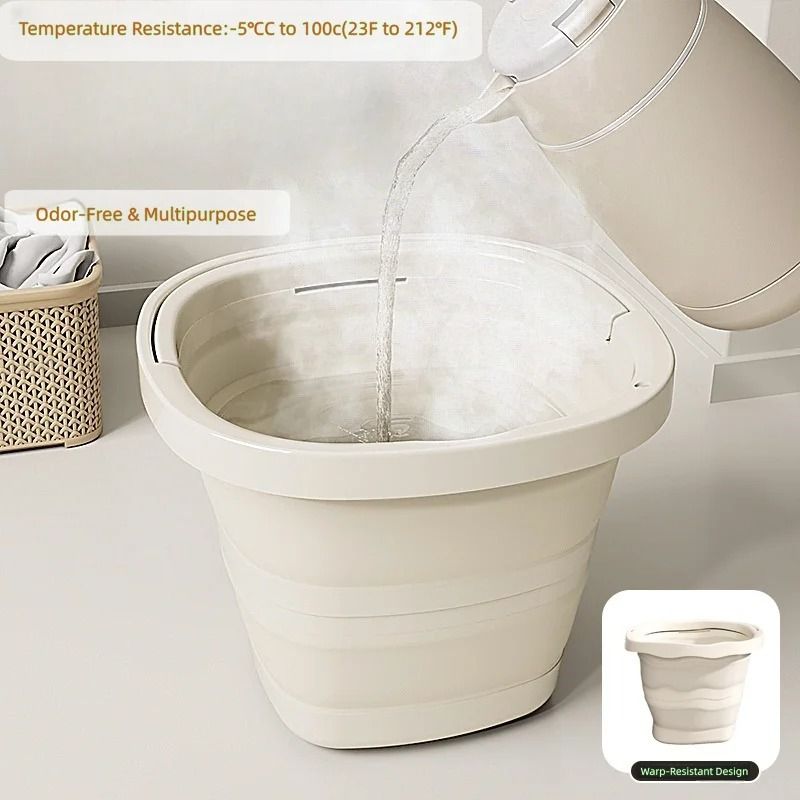 Collapsible Car Wash Bucket – Ultra-Flat Design – High-Capacity Detailing Tool