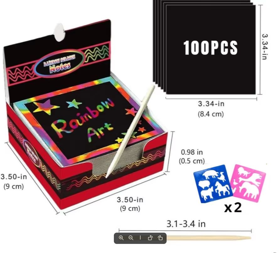Dazzling Scratch Painting Interactive Art Kit with Note Cards Parent-Child Creative Toy