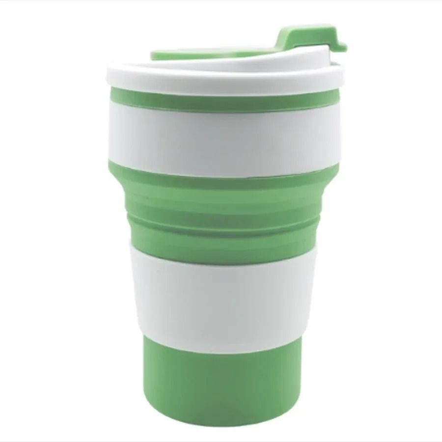 350ML Collapsible Cup Silicone Travel Cup Foldable Coffee Mug with Lid