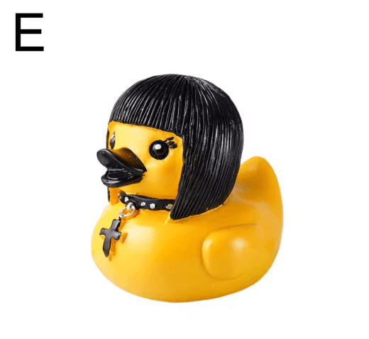 Gothic Satan Duck Statue Punk Rock Duck Figurine Tabletop Collectible Decor