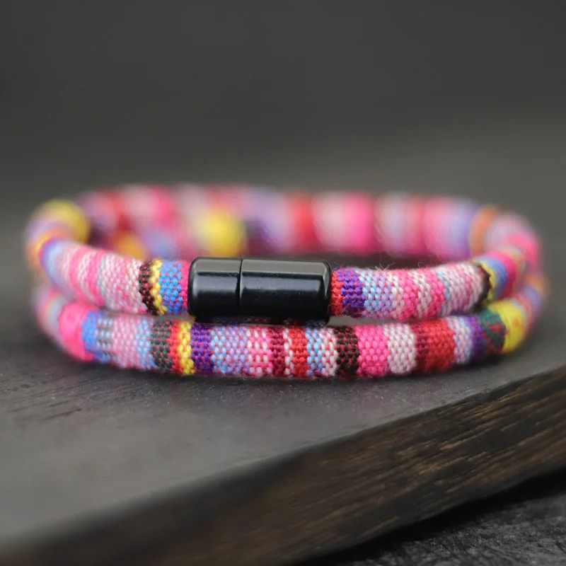 Mens Bohemian Magnetic Rope Bracelet