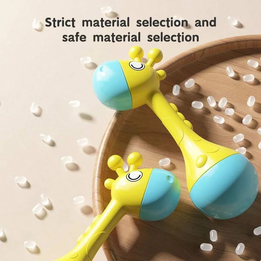 Baby First Hand Rattle Toy – Soft Sound Educational Sensory Toy for Infants