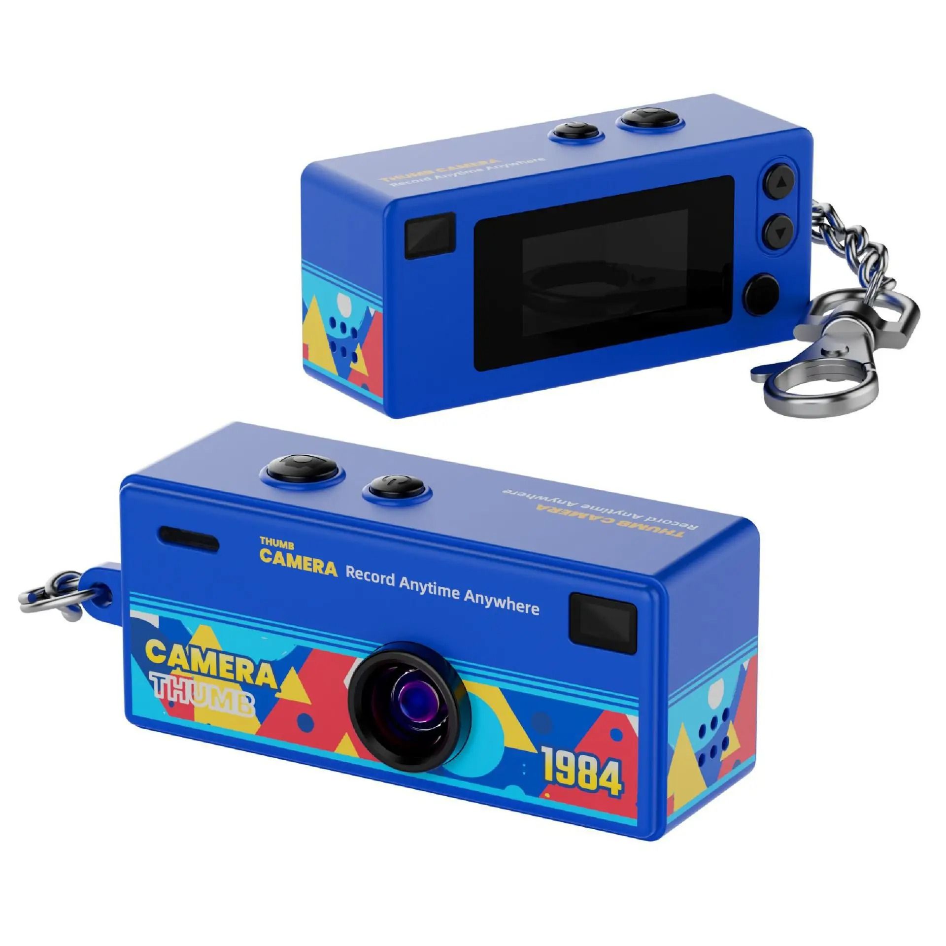 Retro 1984 Thumb Camera – Mini Keychain CCD Digital Camera – High-Yield Nostalgic Interaction Hub