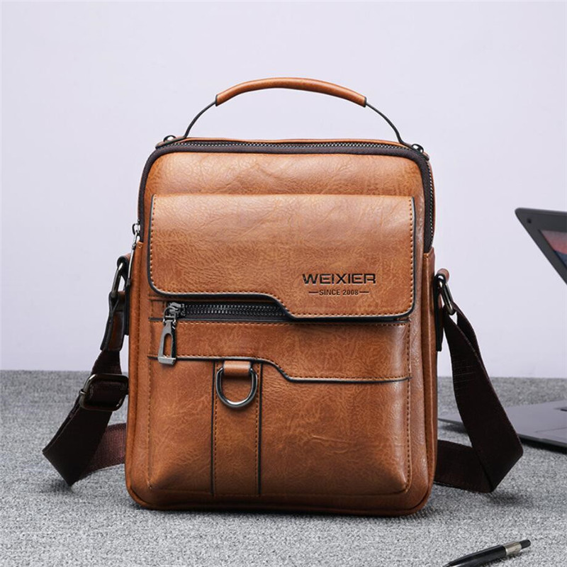 Men's Leather Crossbody Sling Bag – Durable, High-Quality Travel Pack for Men