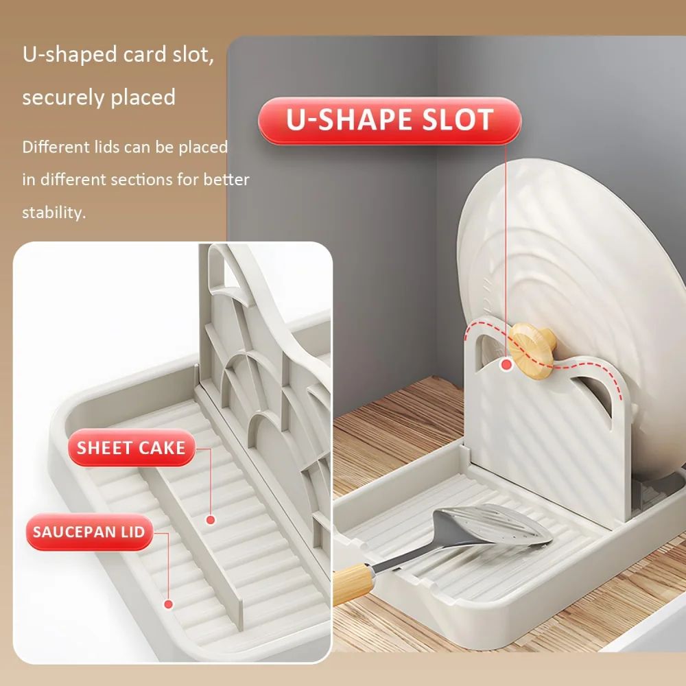 Silicone Spoon and Pot Lid Rack