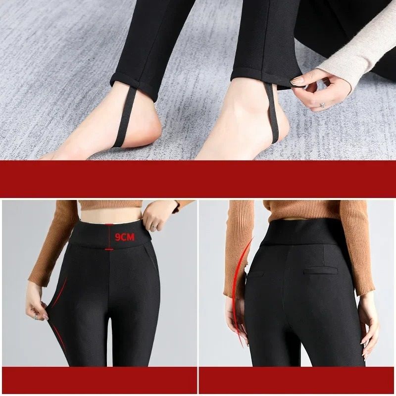Womens Extra Thick Thermal Leggings with High Waist Design