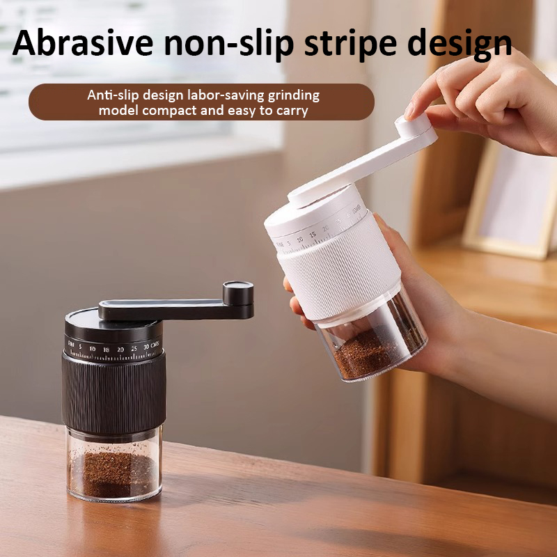 External Adjustable Coffee Bean Grinder, Gears Manual Burr Coffee Grinder, Professional Food-Grade Ceramic Grinder