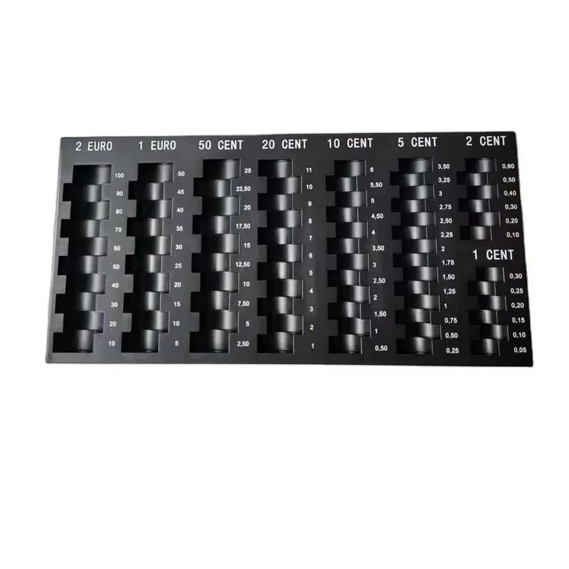 Euro Coin Storage Tray 8 Denomination Self Counting Cash Organizer