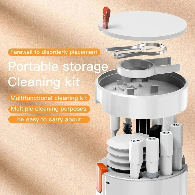 Cleaner Kit Keycap Puller Set Computer Keyboard Brush Earphones Screen Cleaning Spray Bottle Cleaning Tools