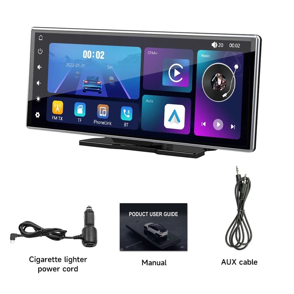 11.26 Inch Touchscreen Car Multimedia Video Player with Dual Lens DVR and Wireless CarPlay