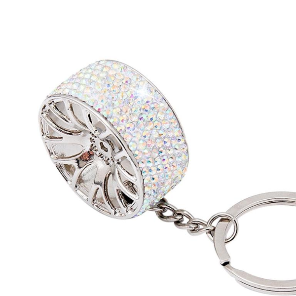 Colorful Wheel Car Keychain Metal Key Ring