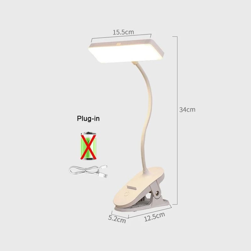 Rechargeable LED Eye Protection Clip Desktop Lamp